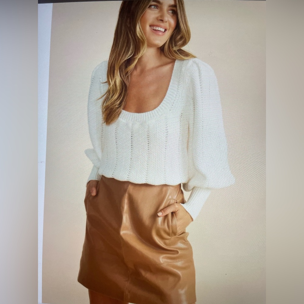 MinkPink pointelle sweater NWT
